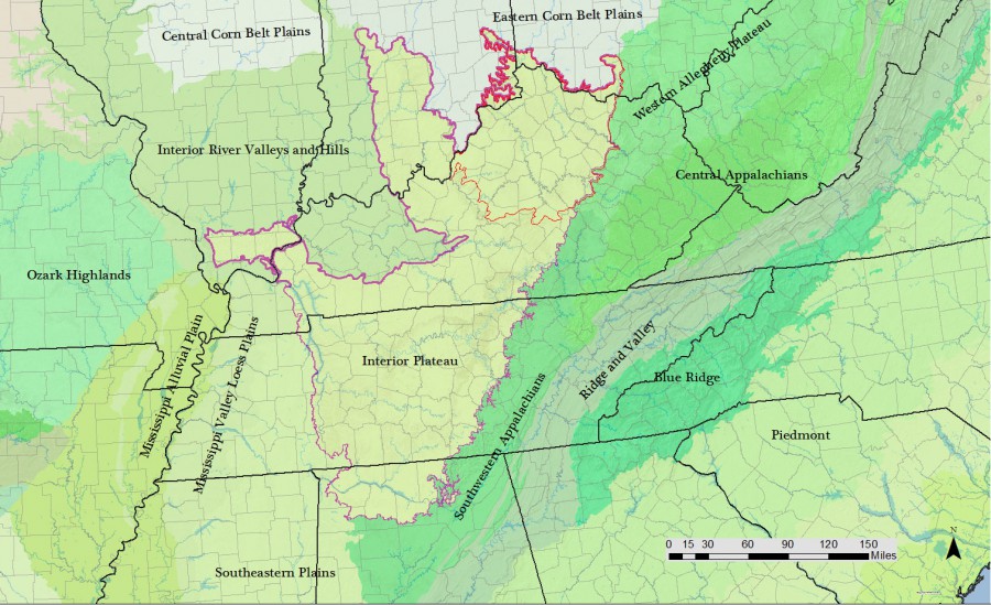 Map of the Interior Plateau Ecoregion