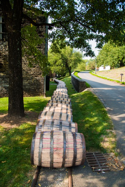 Barrels of bourbon